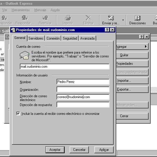 Paso 8 para configurar Outlook